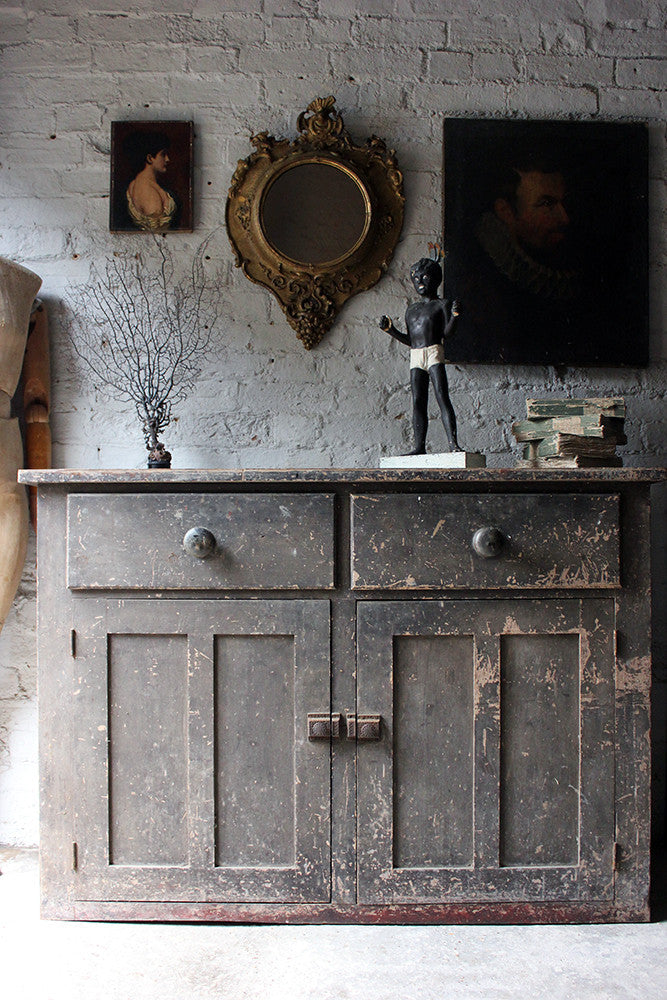 A Decorative c.1900 Painted Pine Cupboard