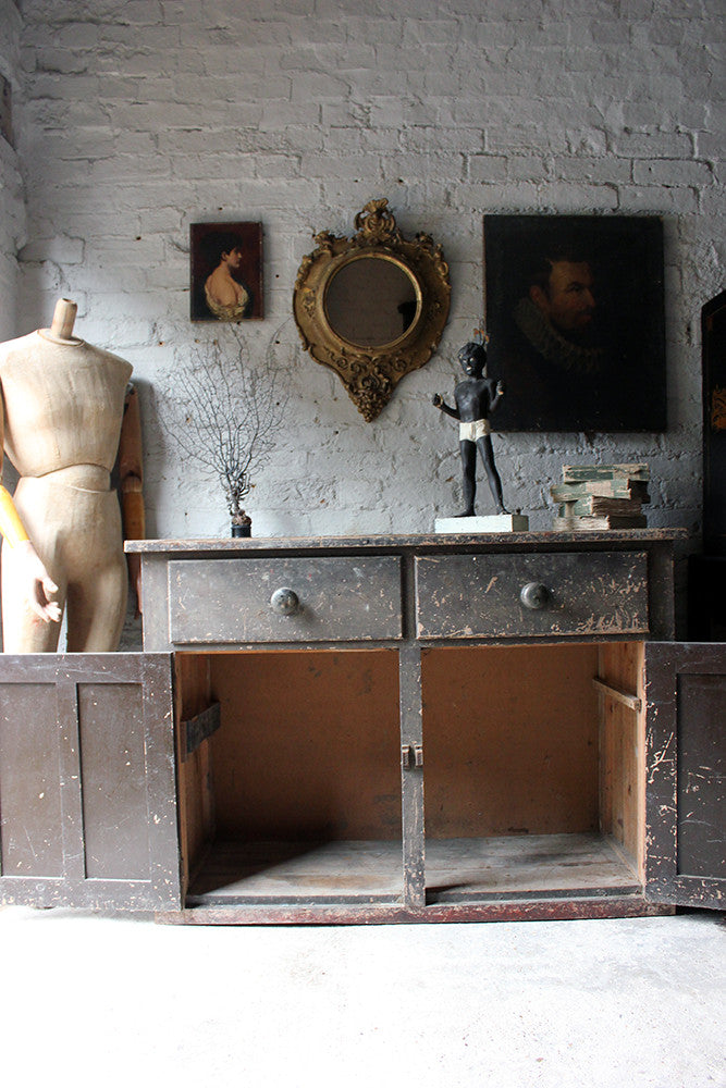 A Decorative c.1900 Painted Pine Cupboard