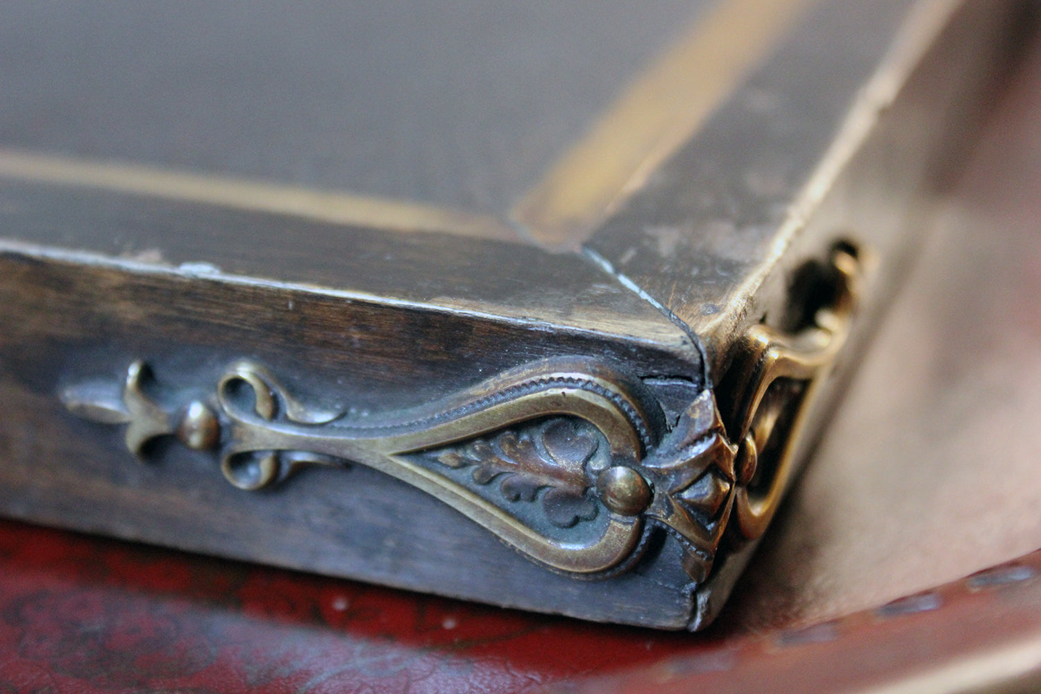 A 19thC French Travelling Triptych Vanity Mirror c.1876