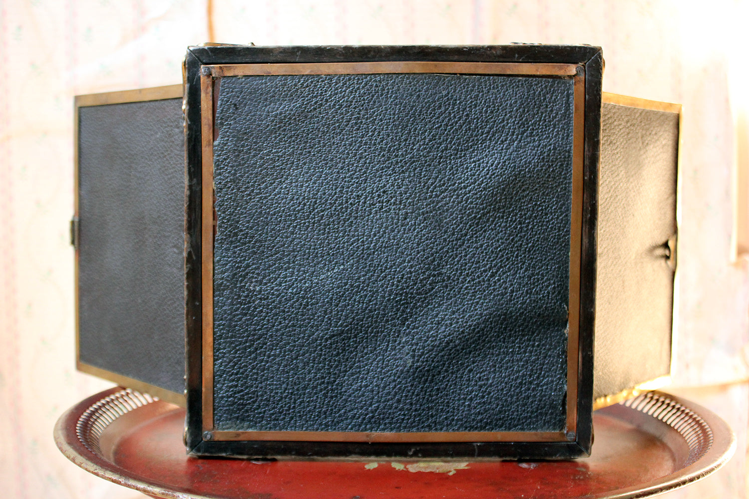 A 19thC French Travelling Triptych Vanity Mirror c.1876