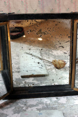 A 19thC French Travelling Triptych Vanity Mirror c.1876