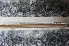 A Decorative Pair of Very Large Gilt-Framed Engravings; Charles W. Sharpe after Daniel Maclise 'The Death of Nelson at the Battle of Trafalgar' published 1876 by Art Union of London and 'Wellington and Blucher', by Lumb Stocks