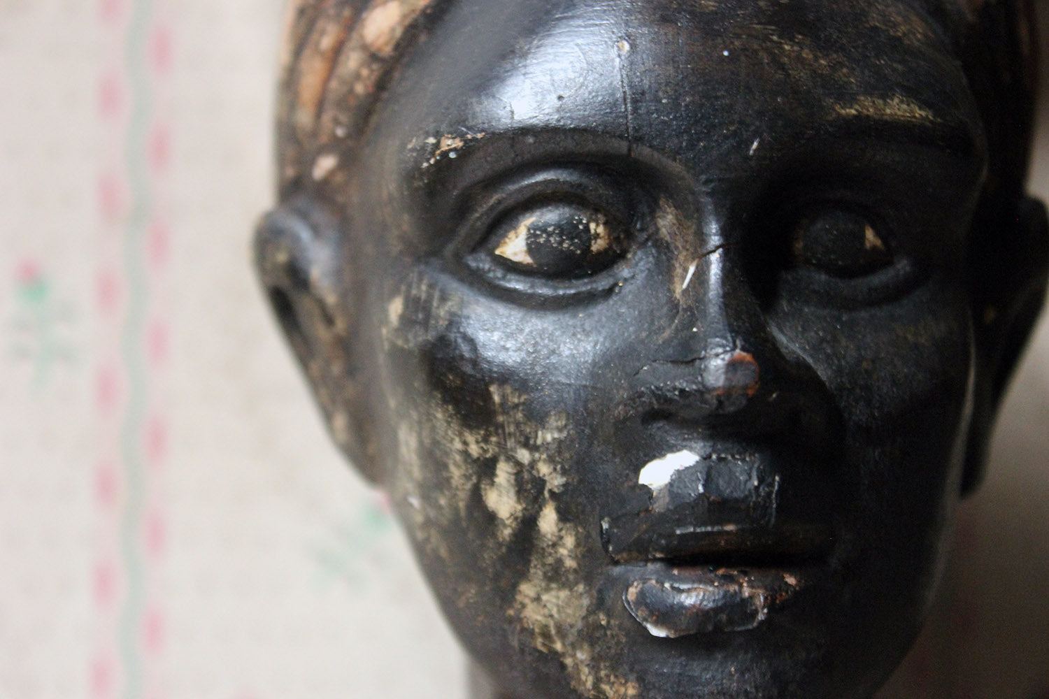 A 19thC Carved & Polychrome Painted Venetian Blackamoor Wall Torchère