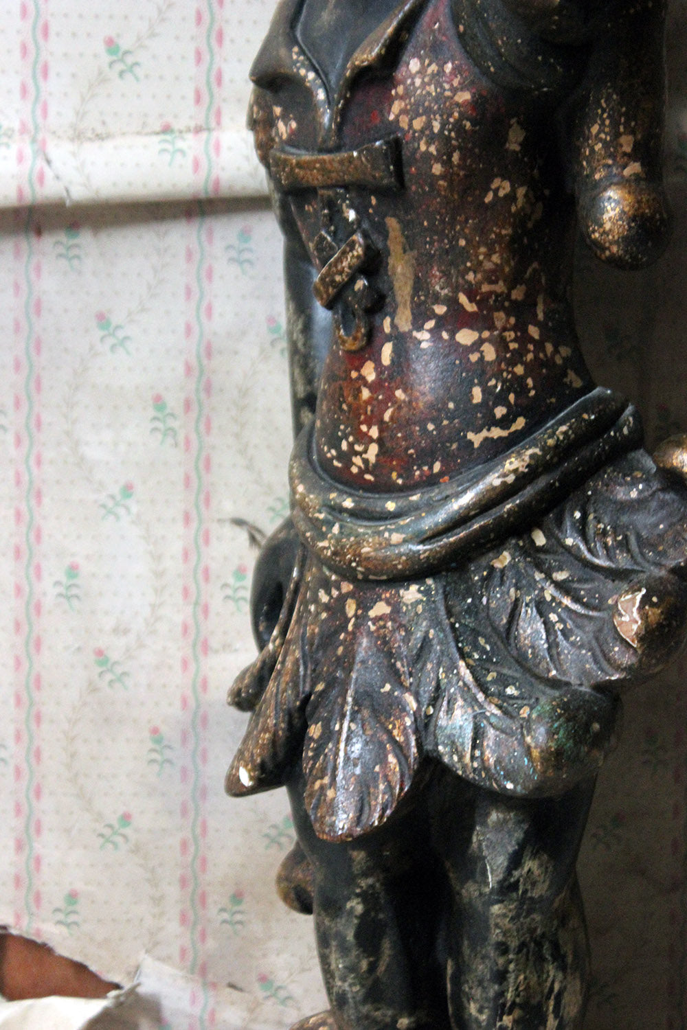 A 19thC Carved & Polychrome Painted Venetian Blackamoor Wall Torchère