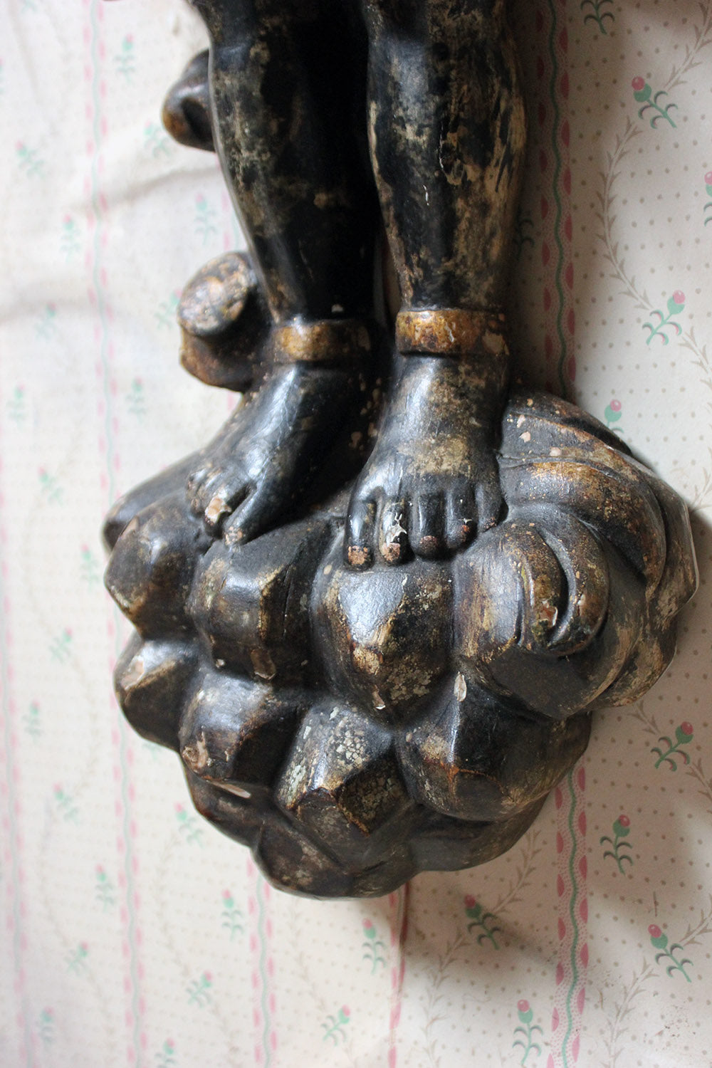 A 19thC Carved & Polychrome Painted Venetian Blackamoor Wall Torchère