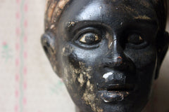 A 19thC Carved & Polychrome Painted Venetian Blackamoor Wall Torchère