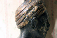 A 19thC Carved & Polychrome Painted Venetian Blackamoor Wall Torchère