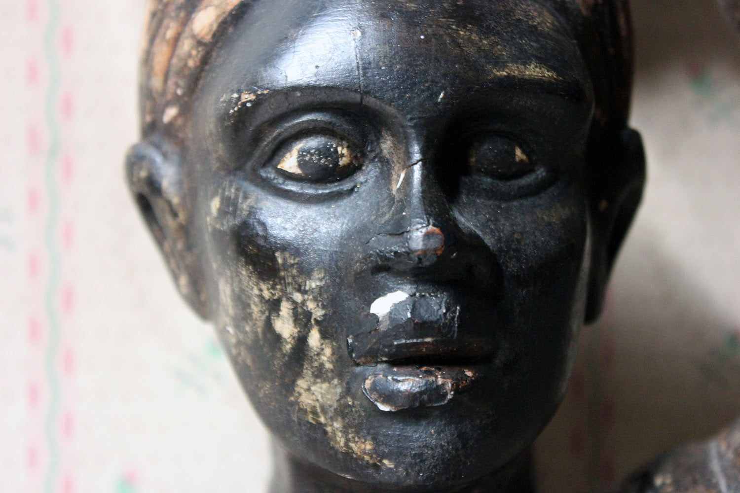 A 19thC Carved & Polychrome Painted Venetian Blackamoor Wall Torchère