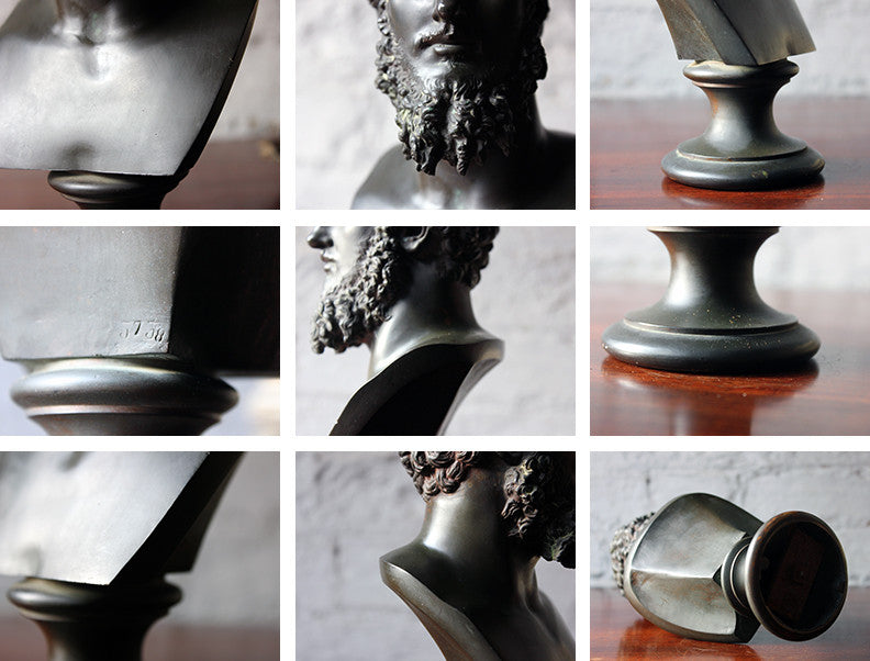 A Good Late 19thC Bronze Portrait Bust of Lucius Verus