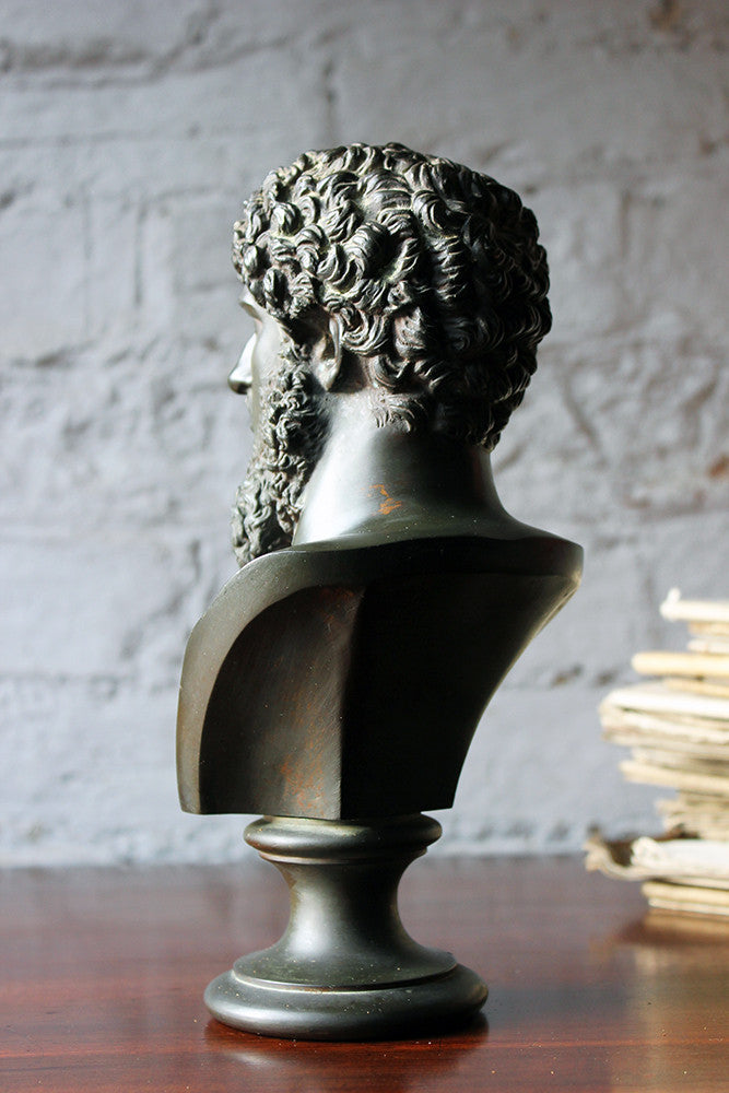 A Good Late 19thC Bronze Portrait Bust of Lucius Verus
