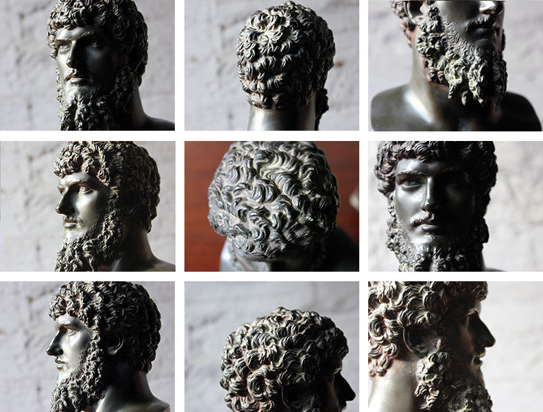 A Good Late 19thC Bronze Portrait Bust of Lucius Verus