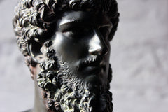 A Good Late 19thC Bronze Portrait Bust of Lucius Verus