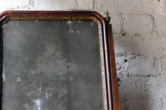 A Fine George II Period Figured Walnut Three-Drawer Dressing Mirror c.1730