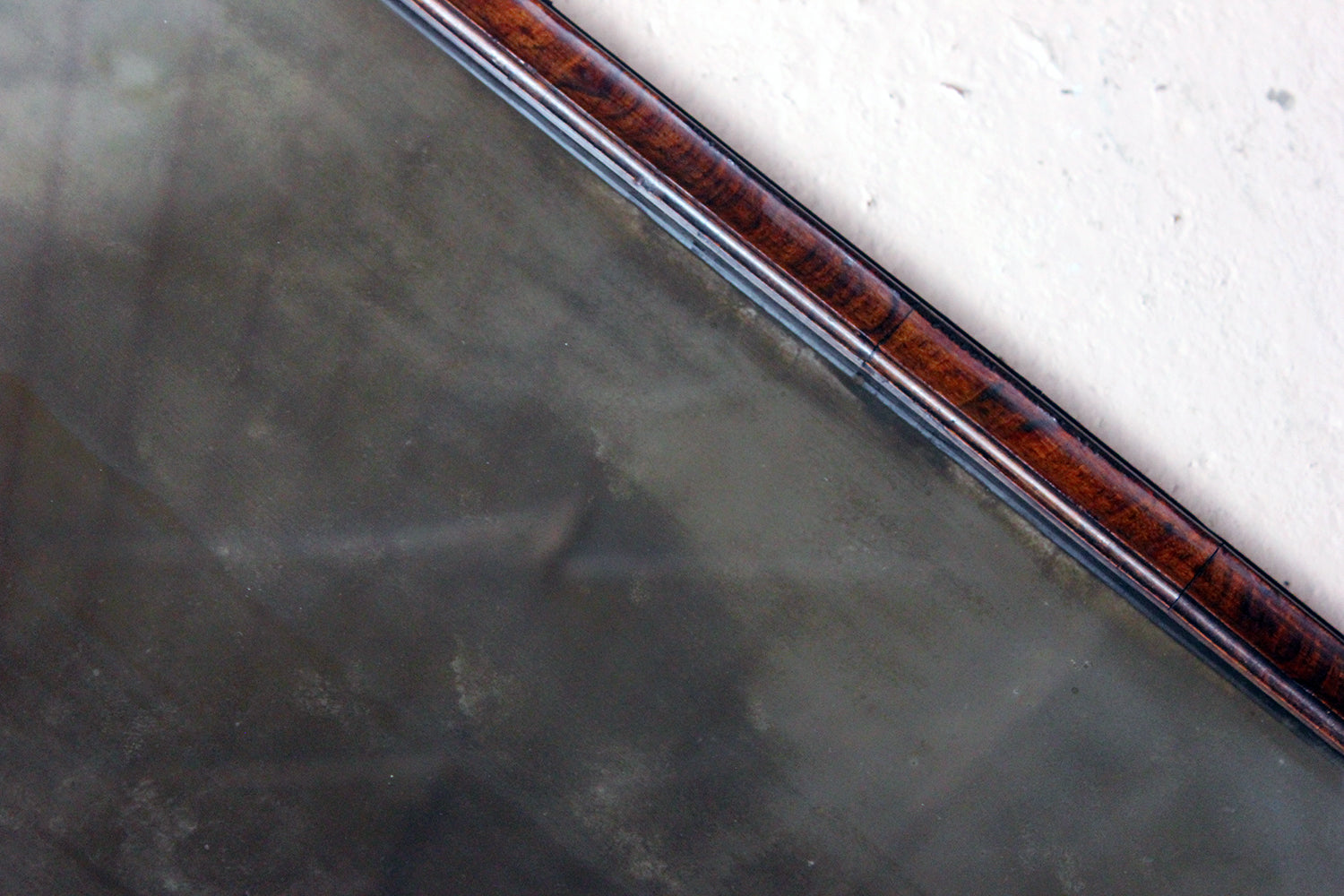 A George III Period Walnut Cushion Framed Rectangular Wall Mirror c.1800