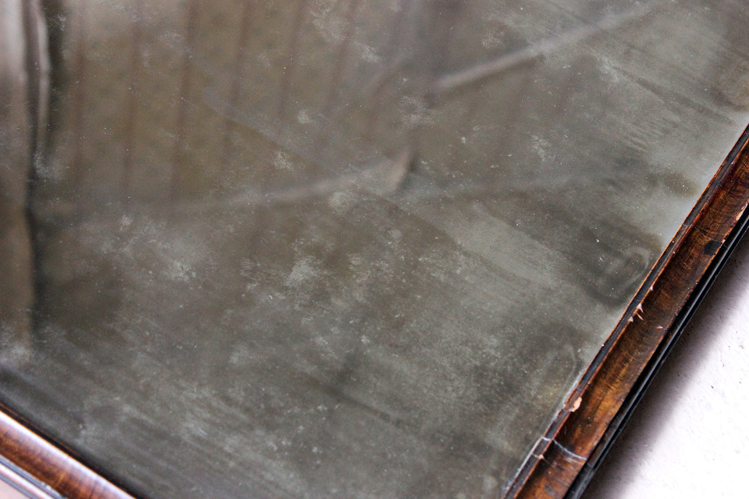 A George III Period Walnut Cushion Framed Rectangular Wall Mirror c.1800