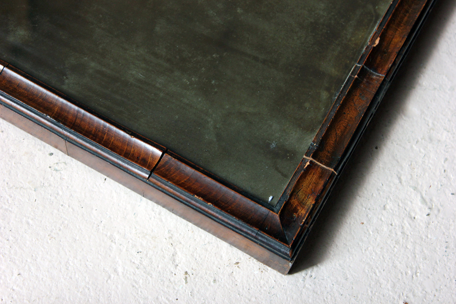 A George III Period Walnut Cushion Framed Rectangular Wall Mirror c.1800