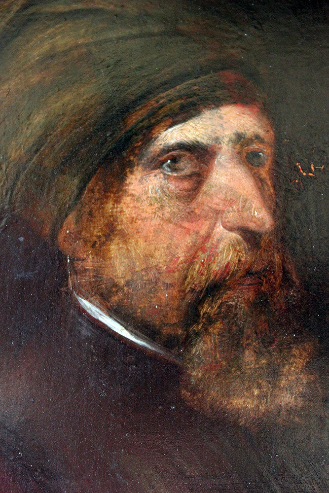 A Good 19thC English School Portrait of a Man Wearing a Turban Attributed to Frederick Weekes (fl.1854-1893)