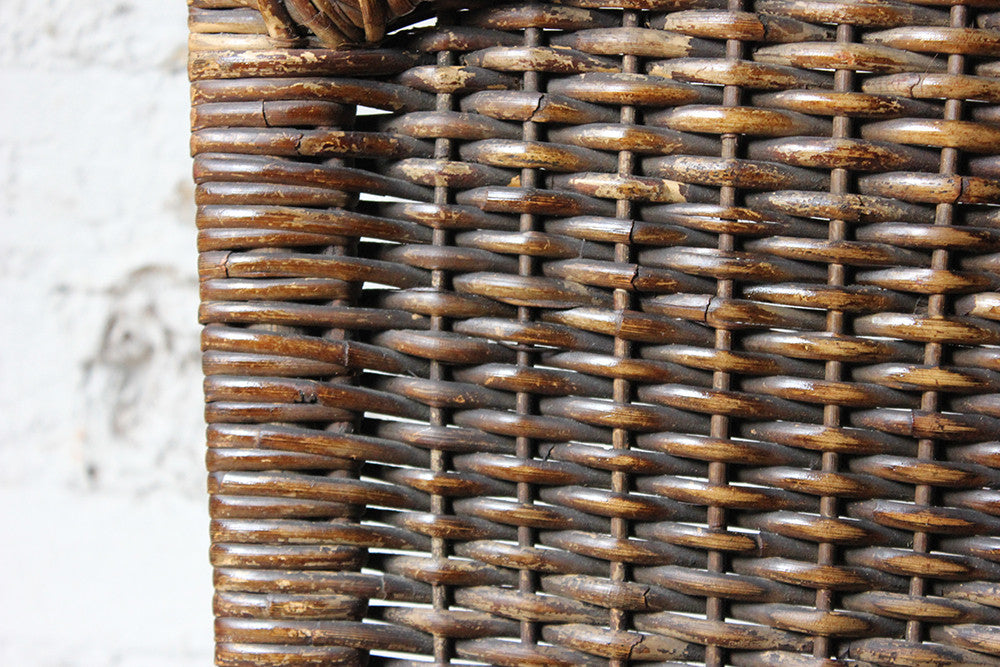A Charming Edwardian Period Wicker Open Armchair Attributed to Dryad c.1910