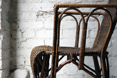 A Charming Edwardian Period Wicker Open Armchair Attributed to Dryad c.1910