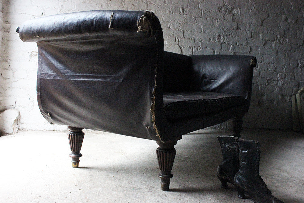 A Decorative William IV Period Rexine Upholstered Settee c.1835