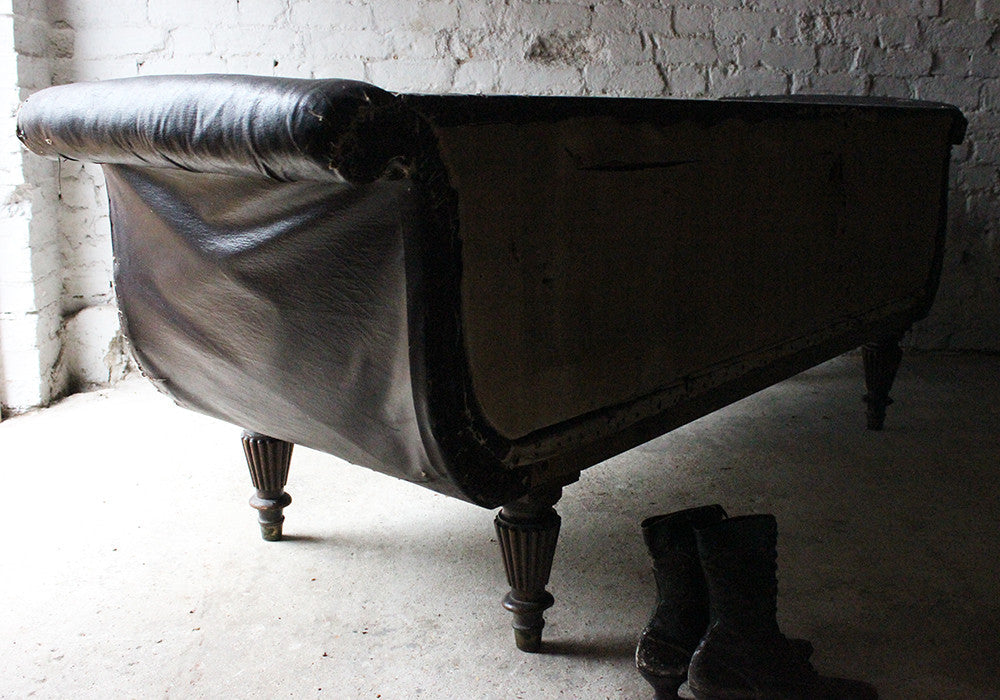 A Decorative William IV Period Rexine Upholstered Settee c.1835