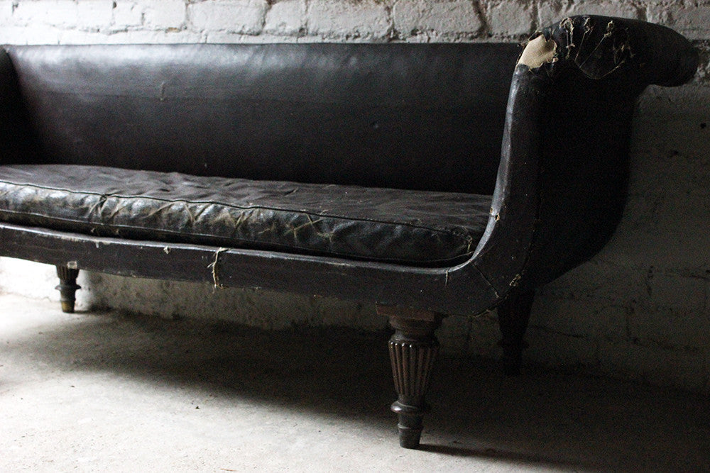 A Decorative William IV Period Rexine Upholstered Settee c.1835