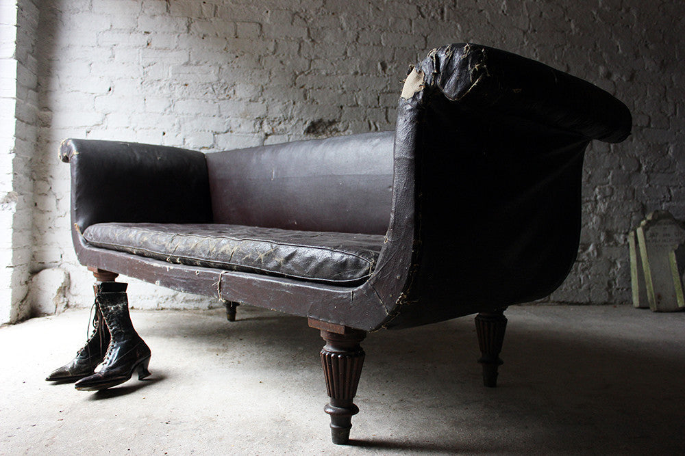 A Decorative William IV Period Rexine Upholstered Settee c.1835