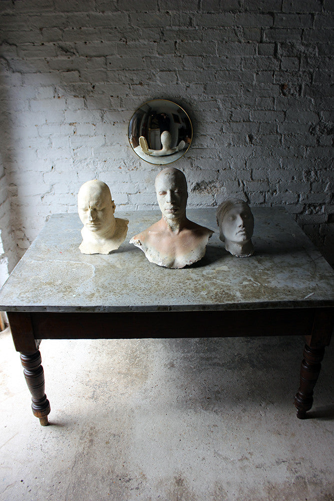 A Fabulous 19thC Victorian Pine & Zinc Topped Preparation Table c.1870-80